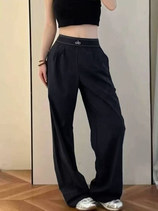 ALO Yoga Pants - Women's ALO Yoga Suit Up Trouser Black 💙Athleisure Relaxed Fit Pants NWT💛